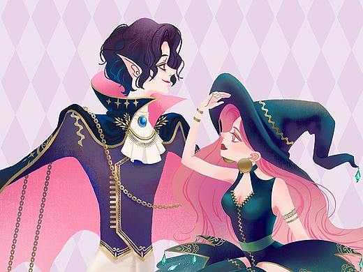 萬圣節(jié)（個人主頁-ZNDAwNDI4NzY=） - 藝術(shù)插畫 - 站酷設(shè)計師魚木嘰原創(chuàng)素材 - 站酷ZCOOL