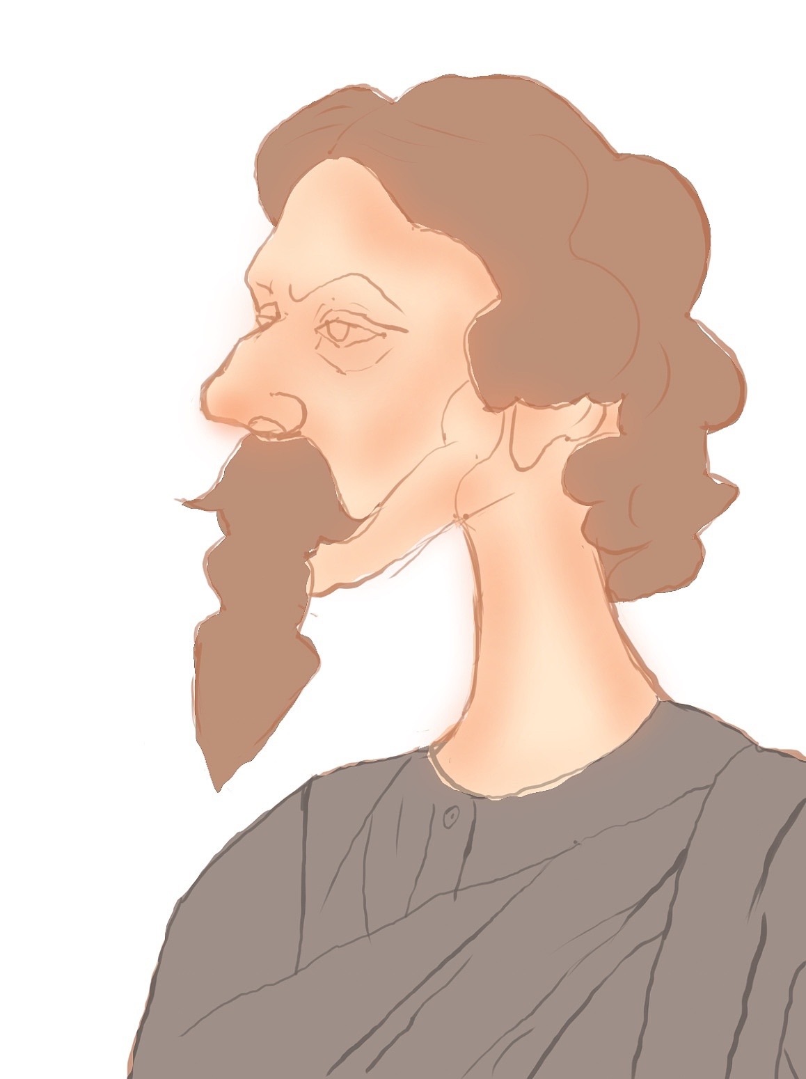 泰戈尔漫像释大强画