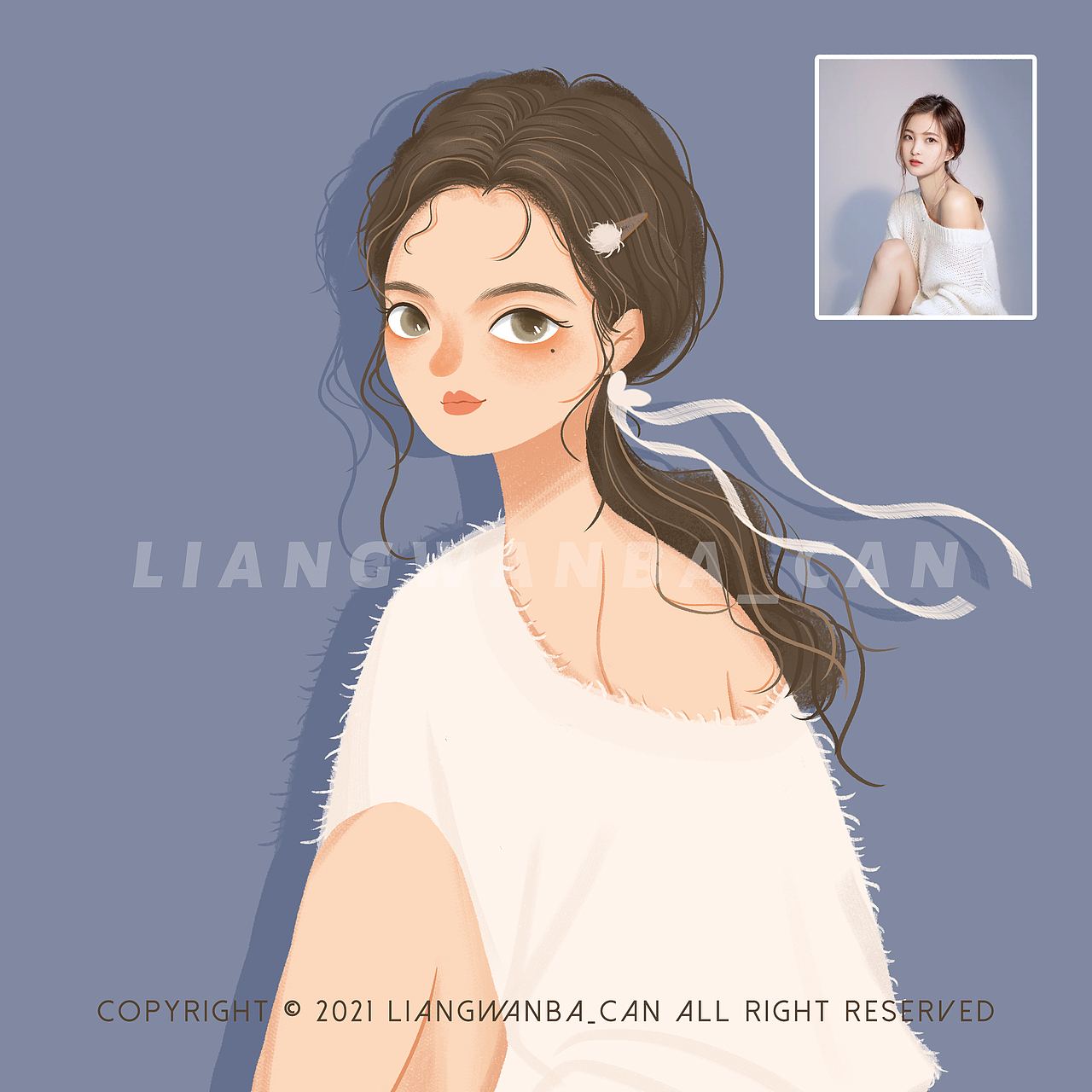 人物插画|照片转插画（图ZMjc3NTk1MTQ4） - 创作习作 - 站酷设计师两万玐_can原创素材 - 站酷ZCOOL