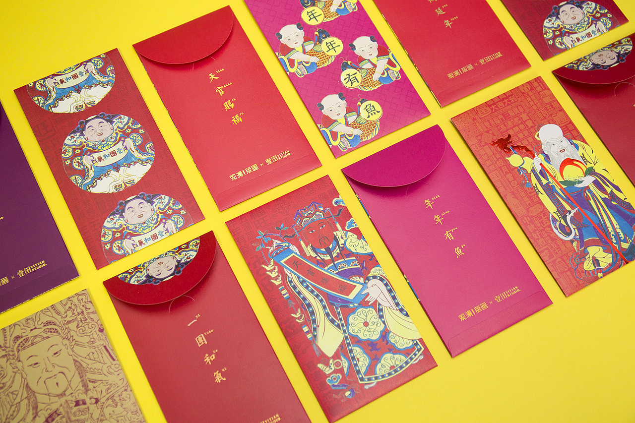 传统年味——木版年画利是封（图ZMTA1ODAyMjg4） - 包装 - 站酷设计师壹田创意工作室原创素材 - 站酷ZCOOL