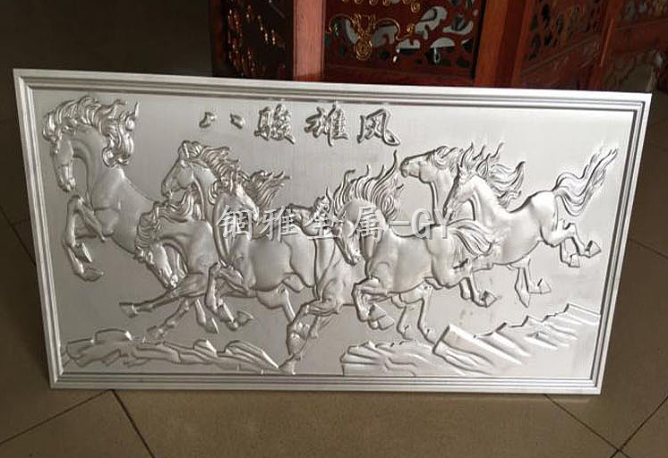 实心铝板浮雕花格壁画屏风装饰墙原色