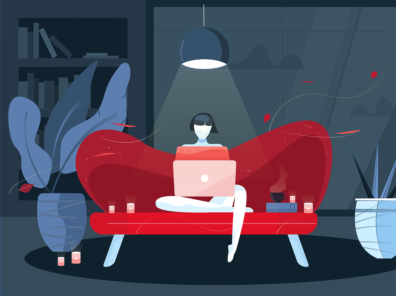 设计师女孩临摹