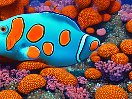 #AI创作实验室#海洋、小丑鱼、珊瑚