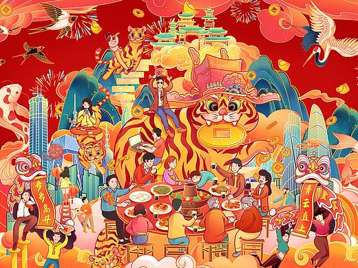 虎年-国风插画礼盒&新年国潮包装