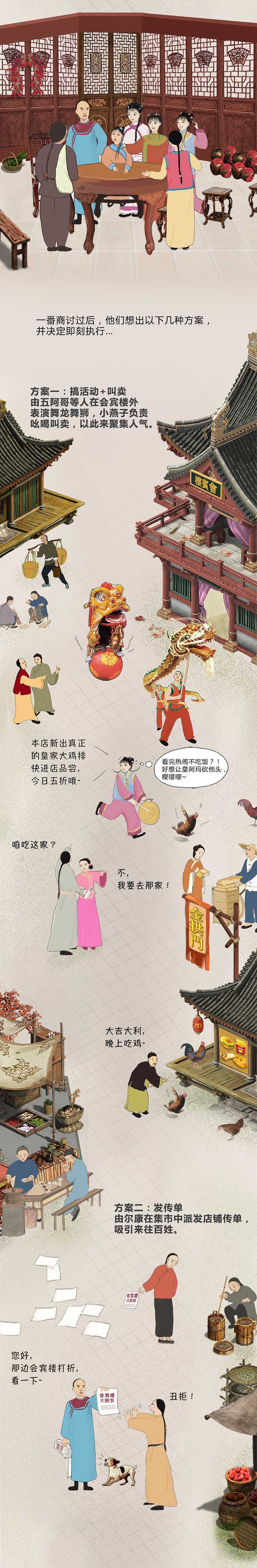 还珠格格齐聚会宾楼（图ZMTA1MzM3MDI4） - 商业插画 - 站酷设计师段小西原创素材 - 站酷ZCOOL