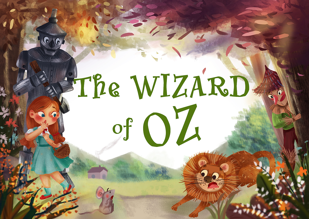 童话插画-绿野仙踪（图ZMjcyMDAwMDA0） - 儿童插画 - 站酷设计师兔子牙秋秋原创素材 - 站酷ZCOOL