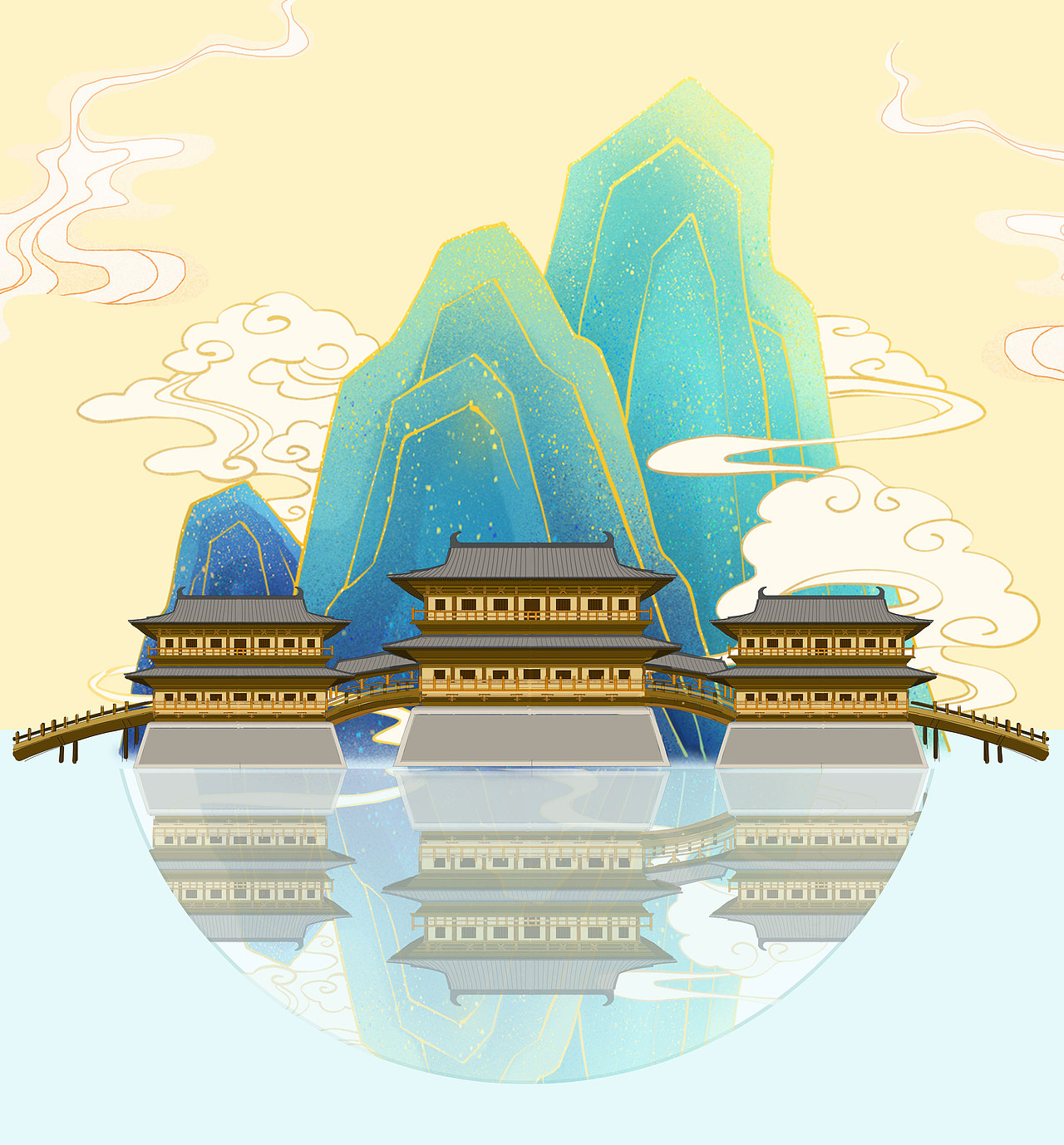 关于洛阳建筑的插画商稿（图ZMjg4NTc4NDI4） - 商业插画 - 站酷设计师羔小羊GXY原创素材 - 站酷ZCOOL