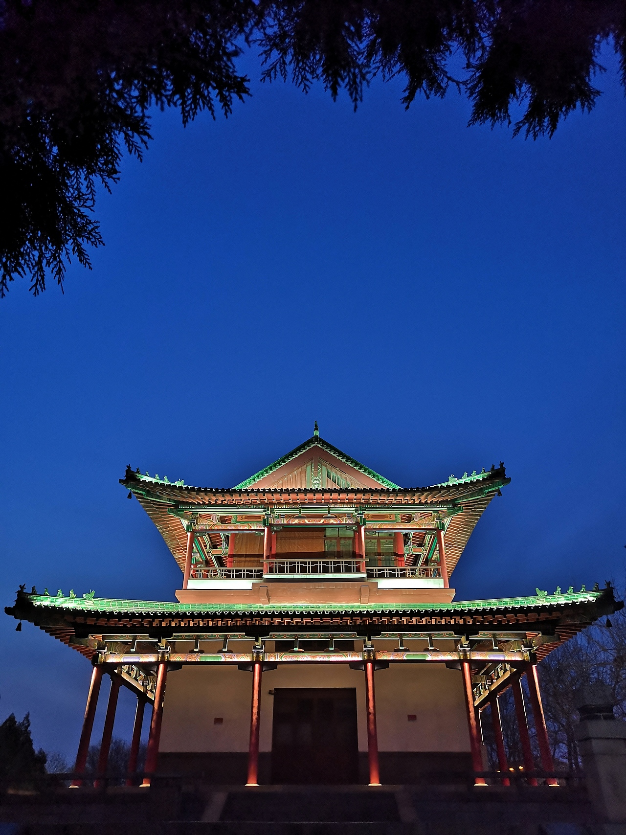 济南大明湖夜景摄影