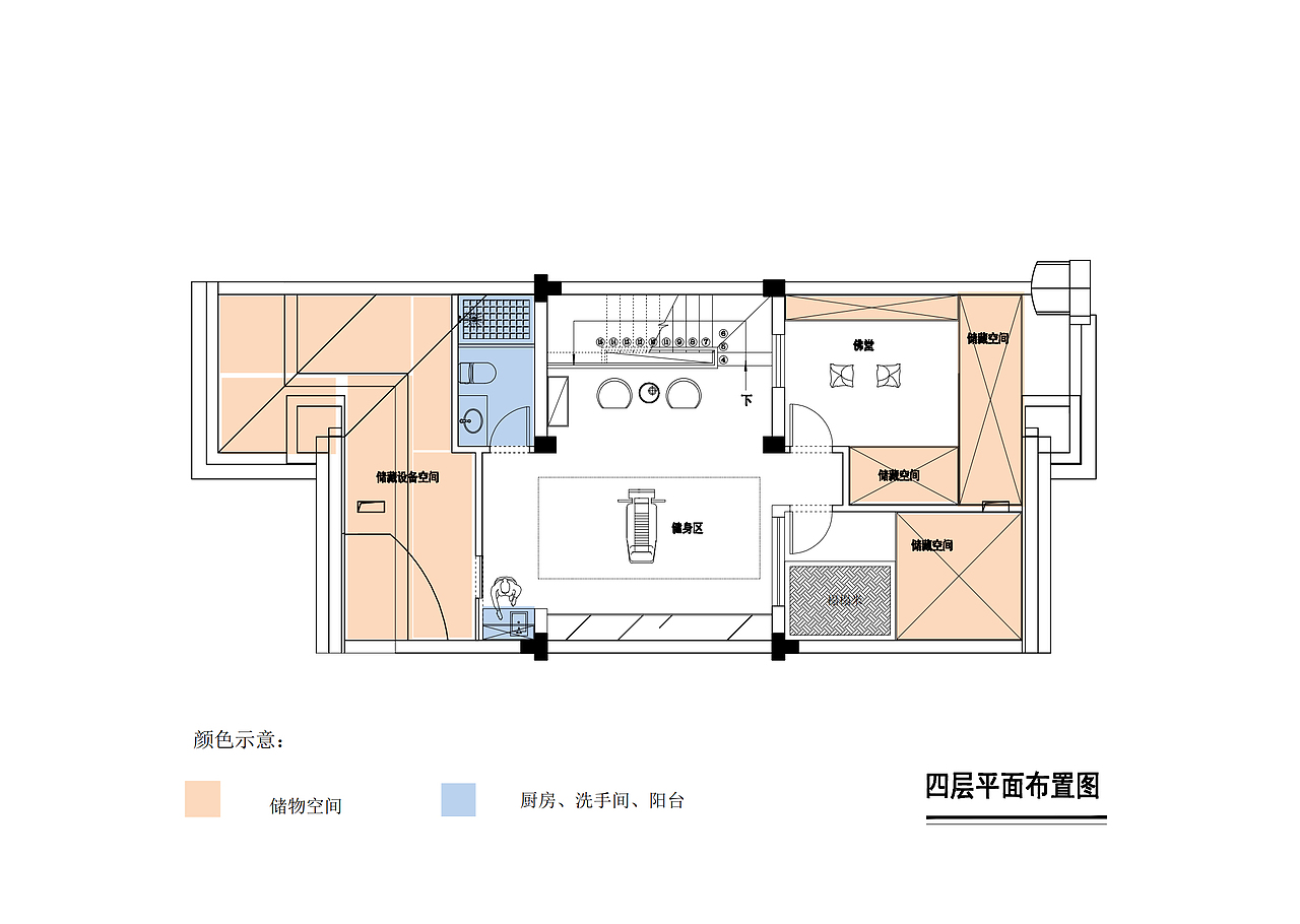 二楼中空位置可以直接与茶室上下贯穿,二楼北面露台的光线与气流也可以通过中空位置与一楼贯通相互交替,一楼的空间感也增加了很多,大家可以通过下面的照片看到这个位置还是很有气质的。