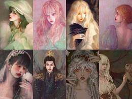 一些厚涂头像画