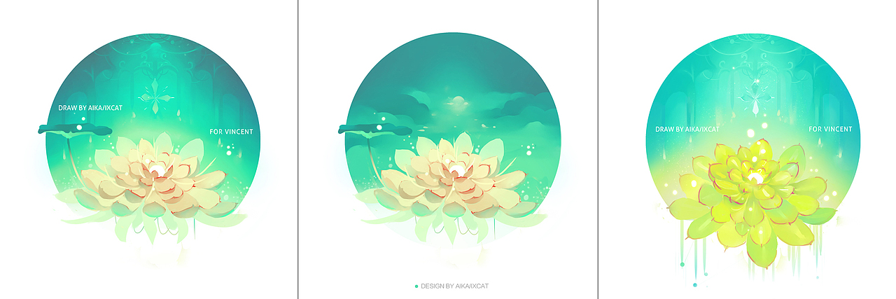 玖莲——肉植与莲花（图ZMTM5MTQyMjg=） - 创作习作 - 站酷设计师爱卡IXcat原创素材 - 站酷ZCOOL