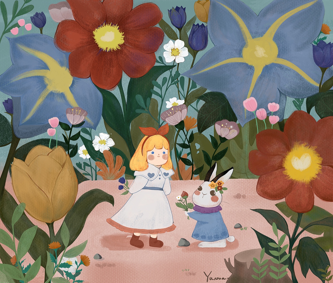 儿童插画、procreate插画、iPad插画、植物手绘