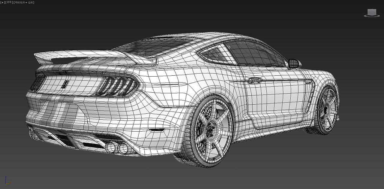 这次带来的是ford mustang shelby gt350r,用的是gt的三视图,参考图片
