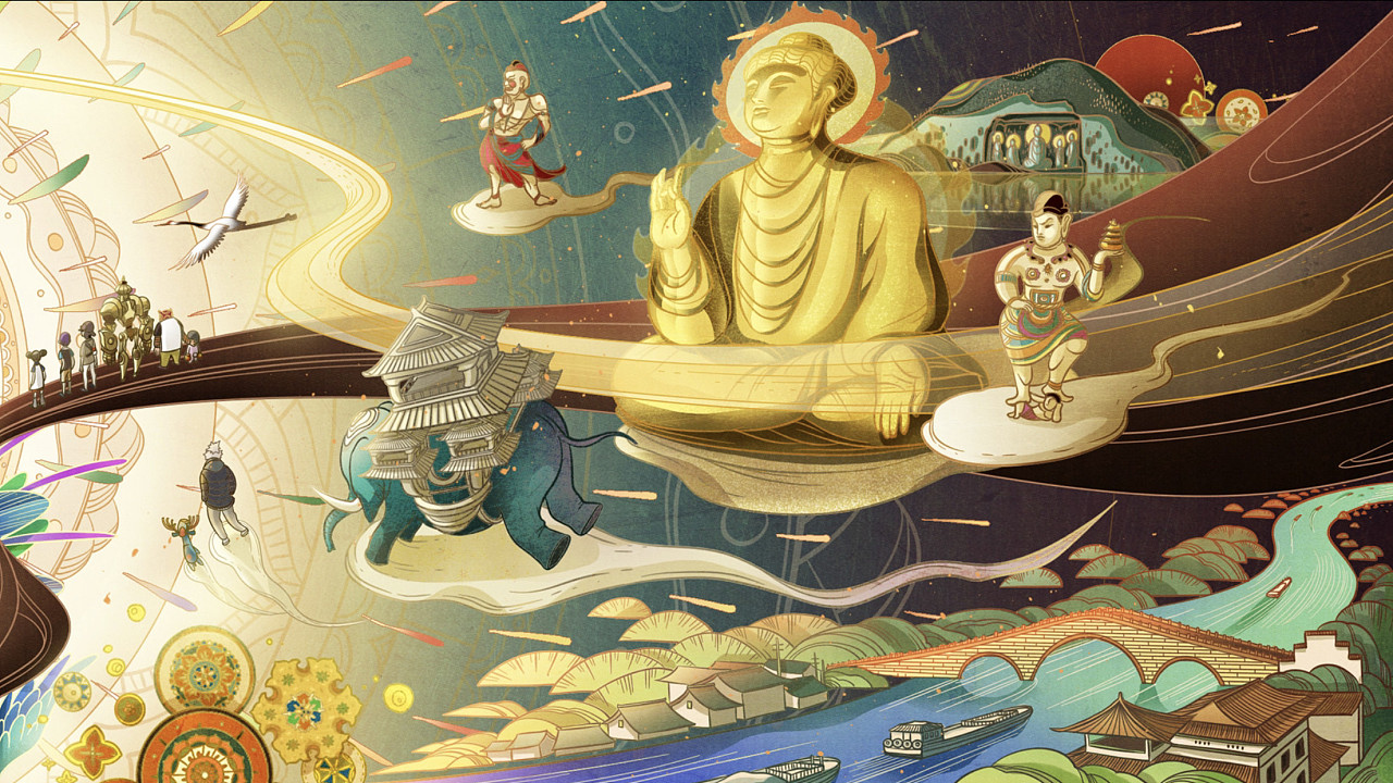 我身在世外腾讯动漫洛阳山河社稷图宣传插画