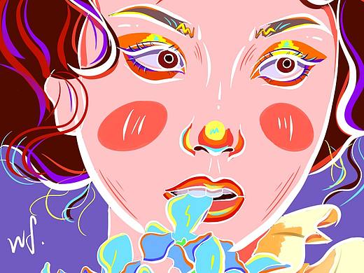 原创头像插画（个人主页-ZNTA1ODA3MzY=） - 创作习作 - 站酷设计师蓝愫原创素材 - 站酷ZCOOL