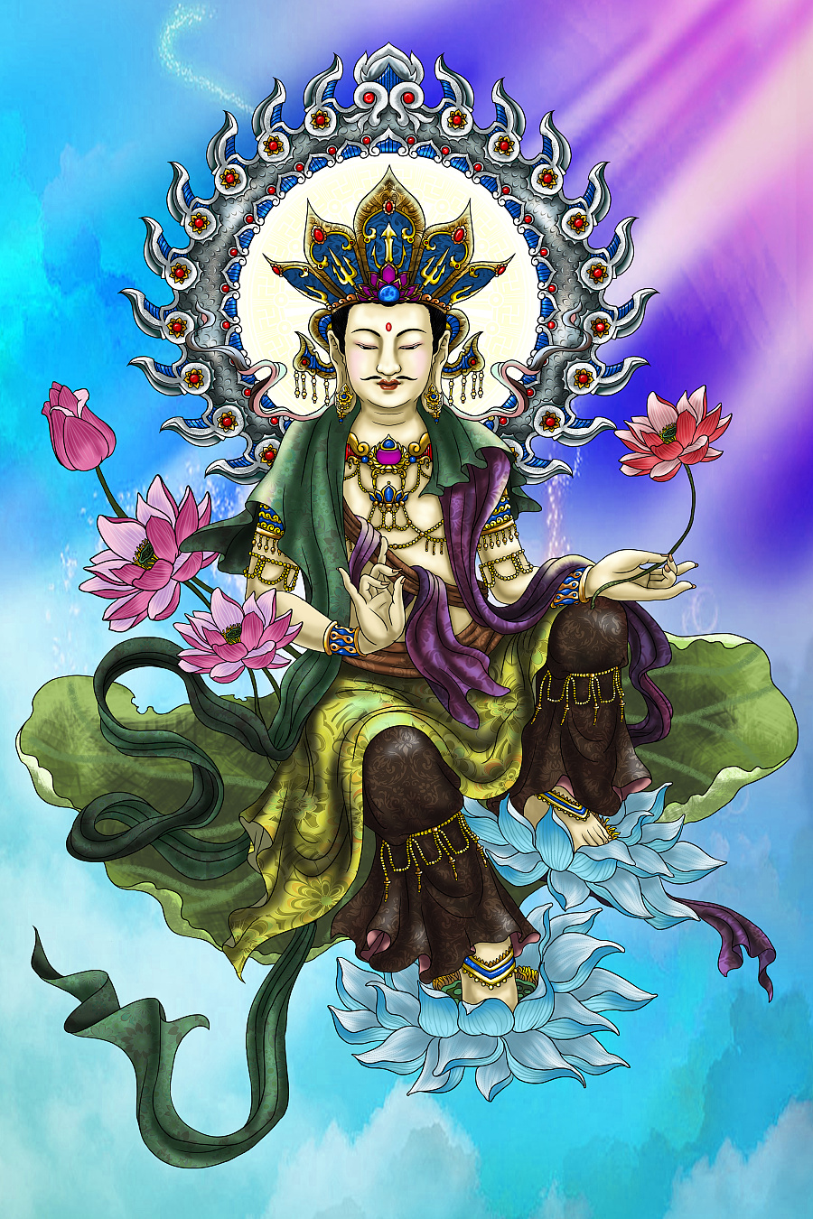 三十三观音----威德观音|游戏原画|插画|超级无敌红