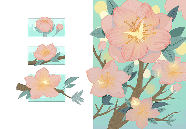 春日之歌（图ZMzYwMjExNzI0） - 艺术插画 - 站酷设计师鸣松月原创素材 - 站酷ZCOOL