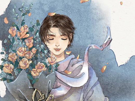 偏水彩风格插画练习