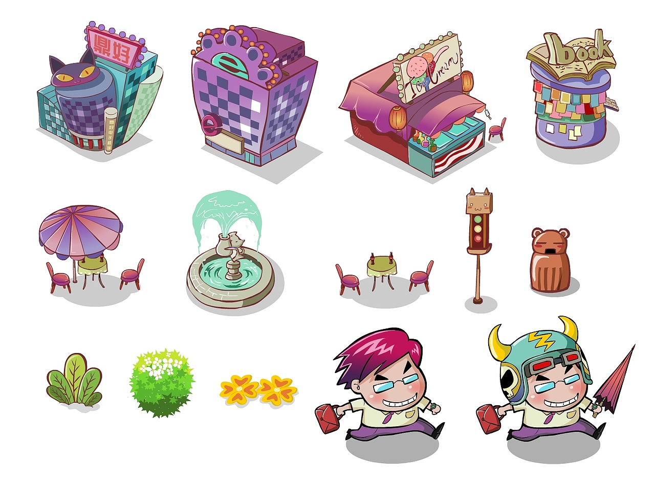 当初给别人做的一些游戏的创意设计（图ZNTQ1MTAwMA==） - 新锐潮流插画 - 站酷设计师山中老熊原创素材 - 站酷ZCOOL