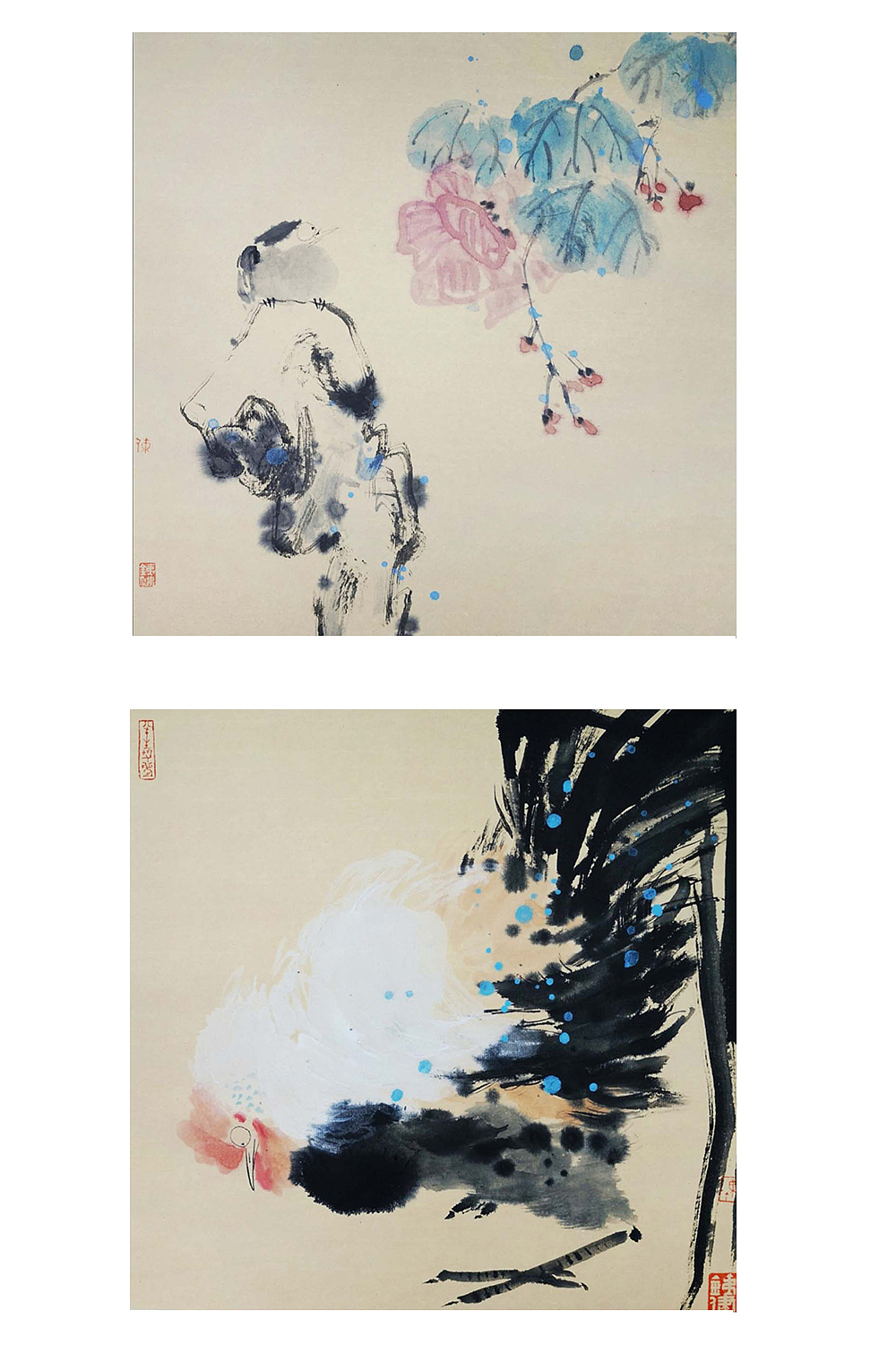 【水墨花鸟-2020作品】（图ZMjM1MDkxODEy） - 绘画 - 站酷设计师茶舍原创素材 - 站酷ZCOOL