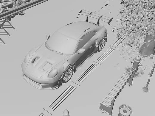 c4d汽车渲染