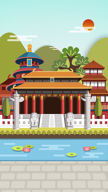 北京故宫（图ZOTExOTU2OTI=） - 艺术插画 - 站酷设计师高明燊原创素材 - 站酷ZCOOL