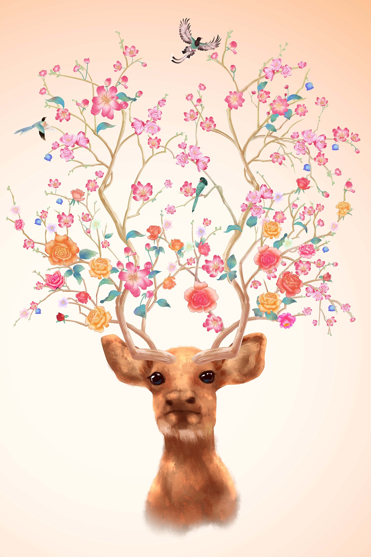 关于鹿的故事|插画|插画习作|十六哥 - 原创作品 - 站酷 (ZCOOL)