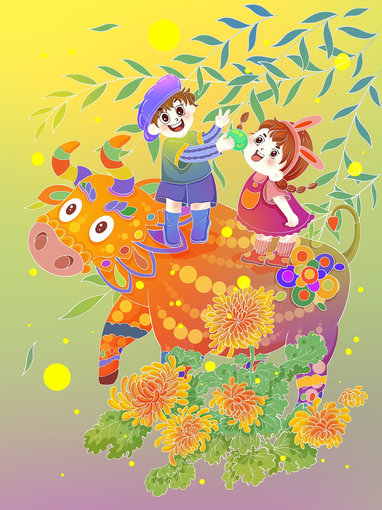 24节气之清明插画（图ZMzI0MDM5NzA4） - 商业插画 - 站酷设计师幸媚原创素材 - 站酷ZCOOL