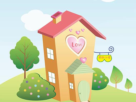 【CDR临摹作品】爱的小屋
