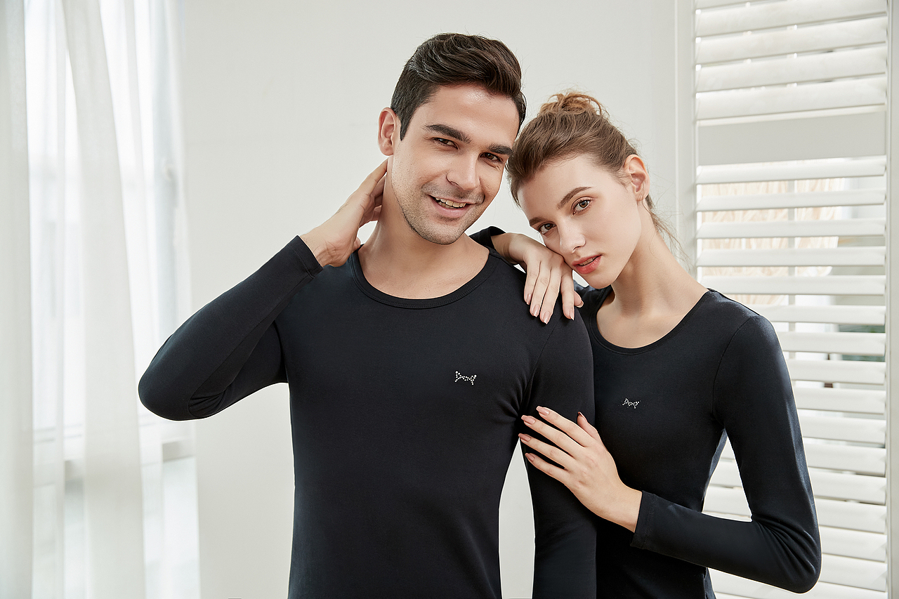 保暖内衣套装拍摄