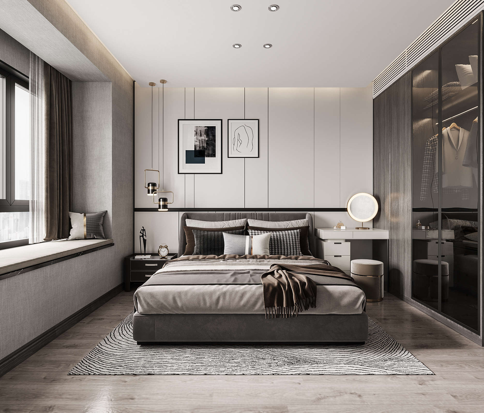 现代简约风格-家装设计2021-10套无水印