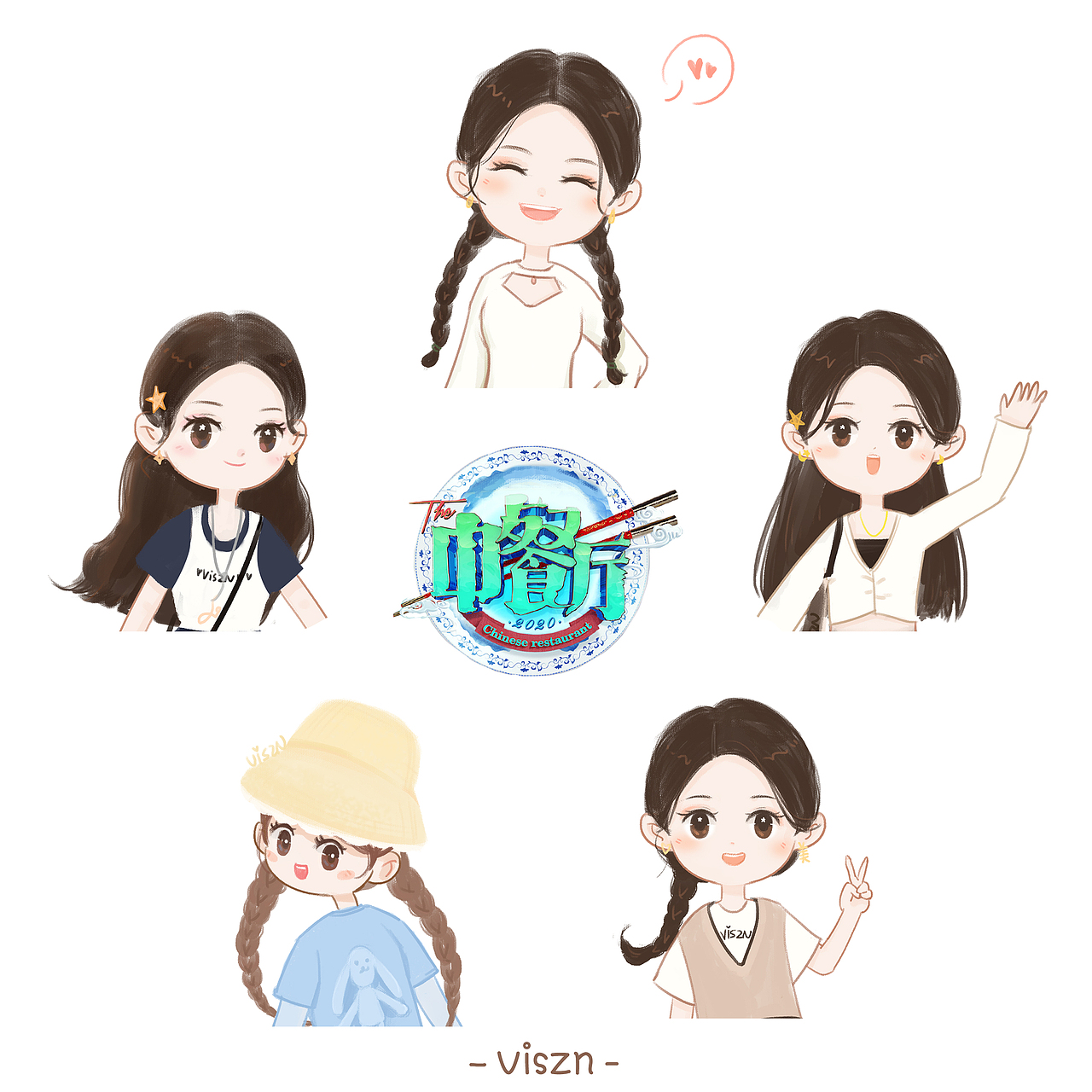 《中餐厅第四季》赵丽颖 卡通形象练习（图ZMjI0NTk2NDI0） - 创作习作 - 站酷设计师栩栩今天画画了吗原创素材 - 站酷ZCOOL