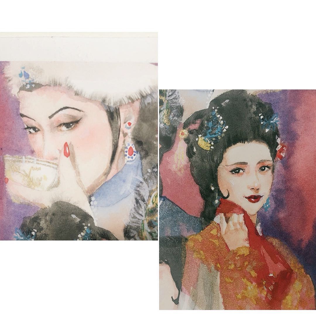 水彩红楼梦（图ZMjA1OTA5ODYw） - 绘画 - 站酷设计师空鸣小狼kominwol原创素材 - 站酷ZCOOL