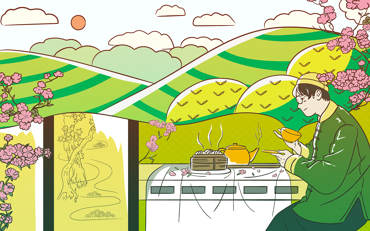 商业背景插画创作（图ZMTg4NTgwMTc2） - 商业插画 - 站酷设计师臭臭喵原创素材 - 站酷ZCOOL