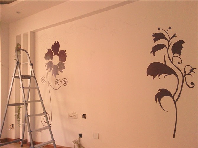 第一次墙绘作品