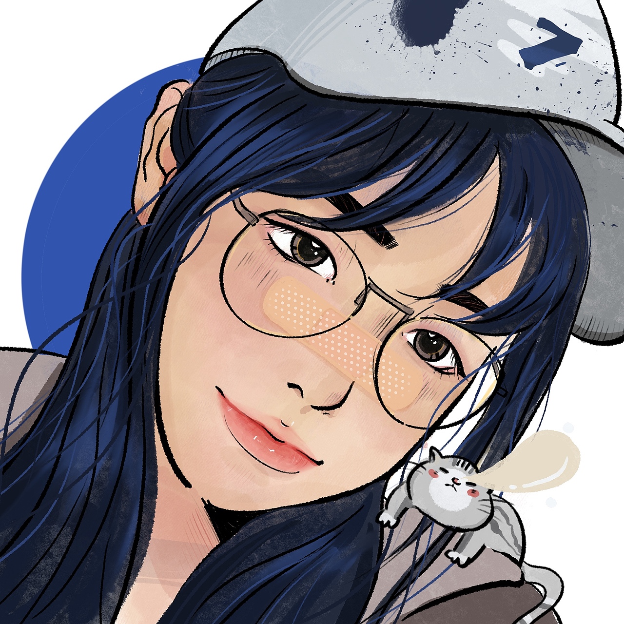 ipad手绘插画头像➕宠物|插画|创作习作|喂你一口枸杞_原创作品-站