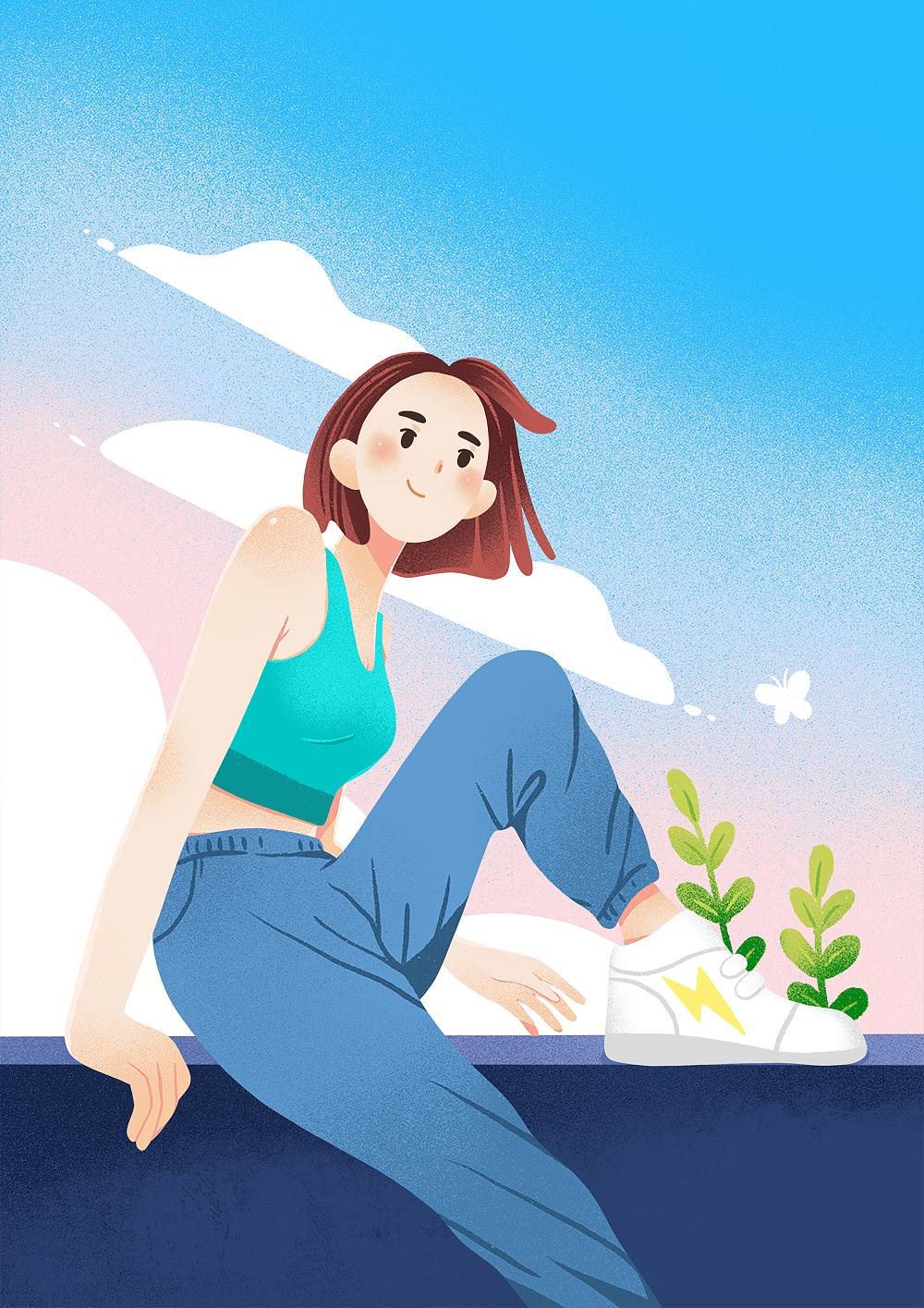 晨运的女孩习作