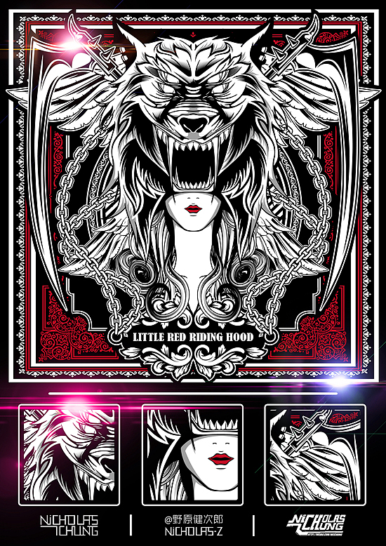 Little Red Riding Hood小红帽-装饰画创作