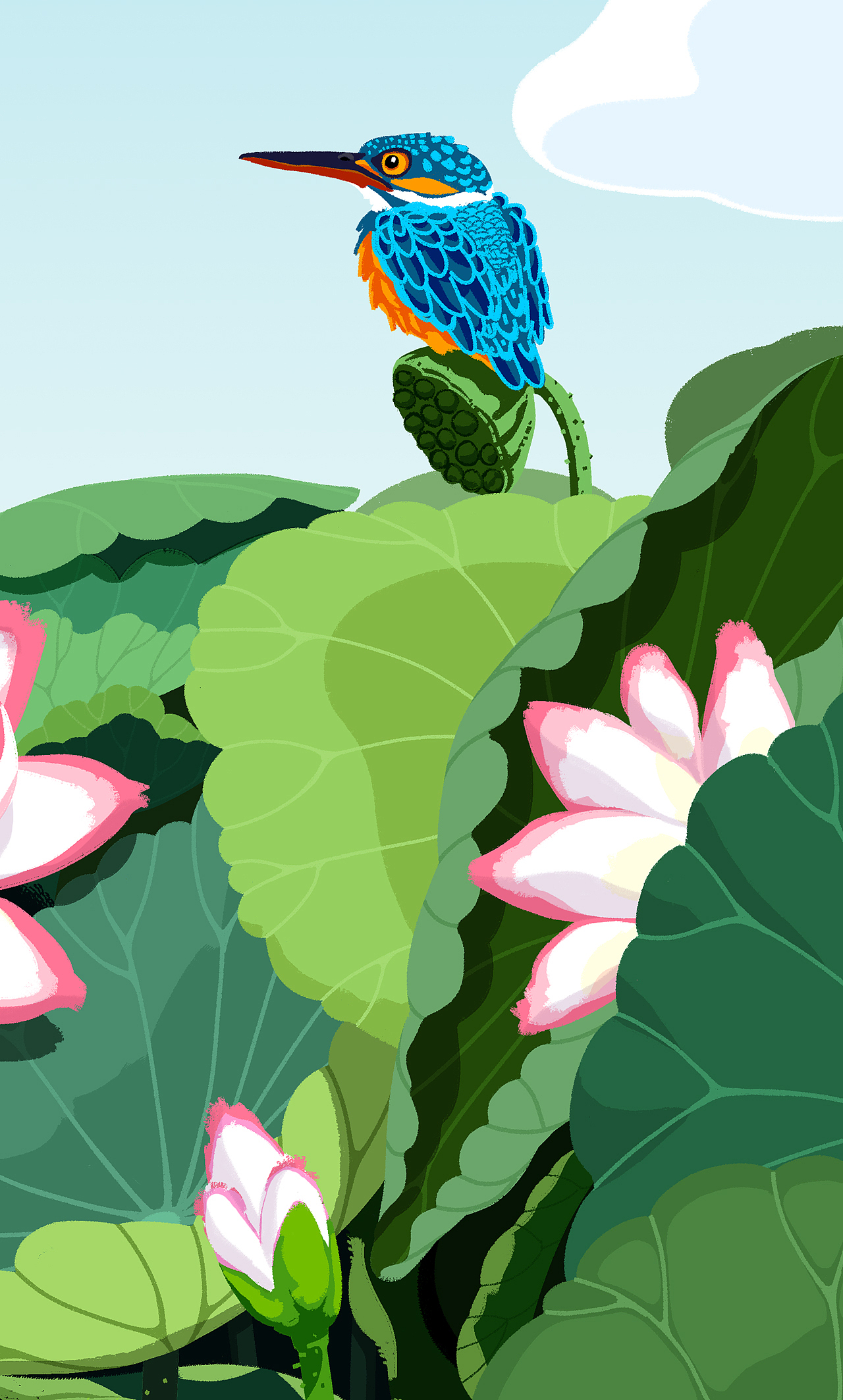 自然教育中心/自然学校/宣传插画