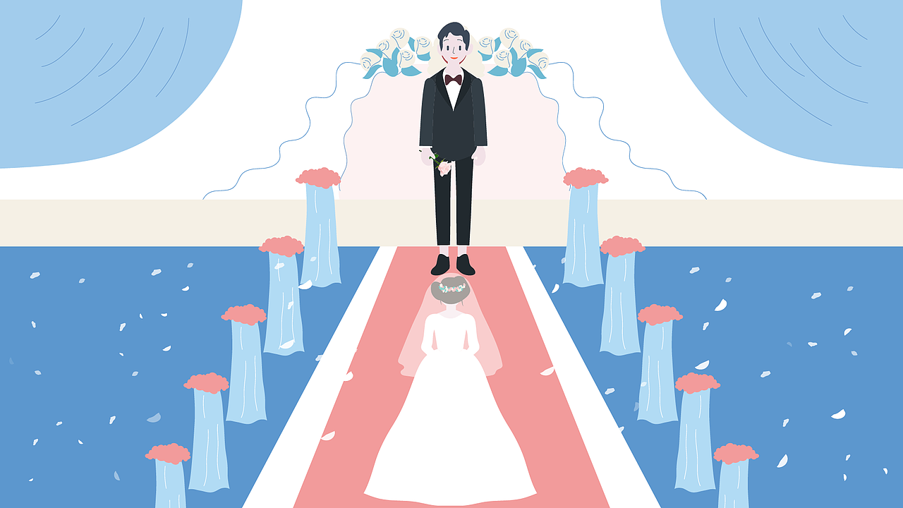 《我们结婚啦》MG动画（图ZMjQyNzczMTY4） - 商业插画 - 站酷设计师苗条_原创素材 - 站酷ZCOOL