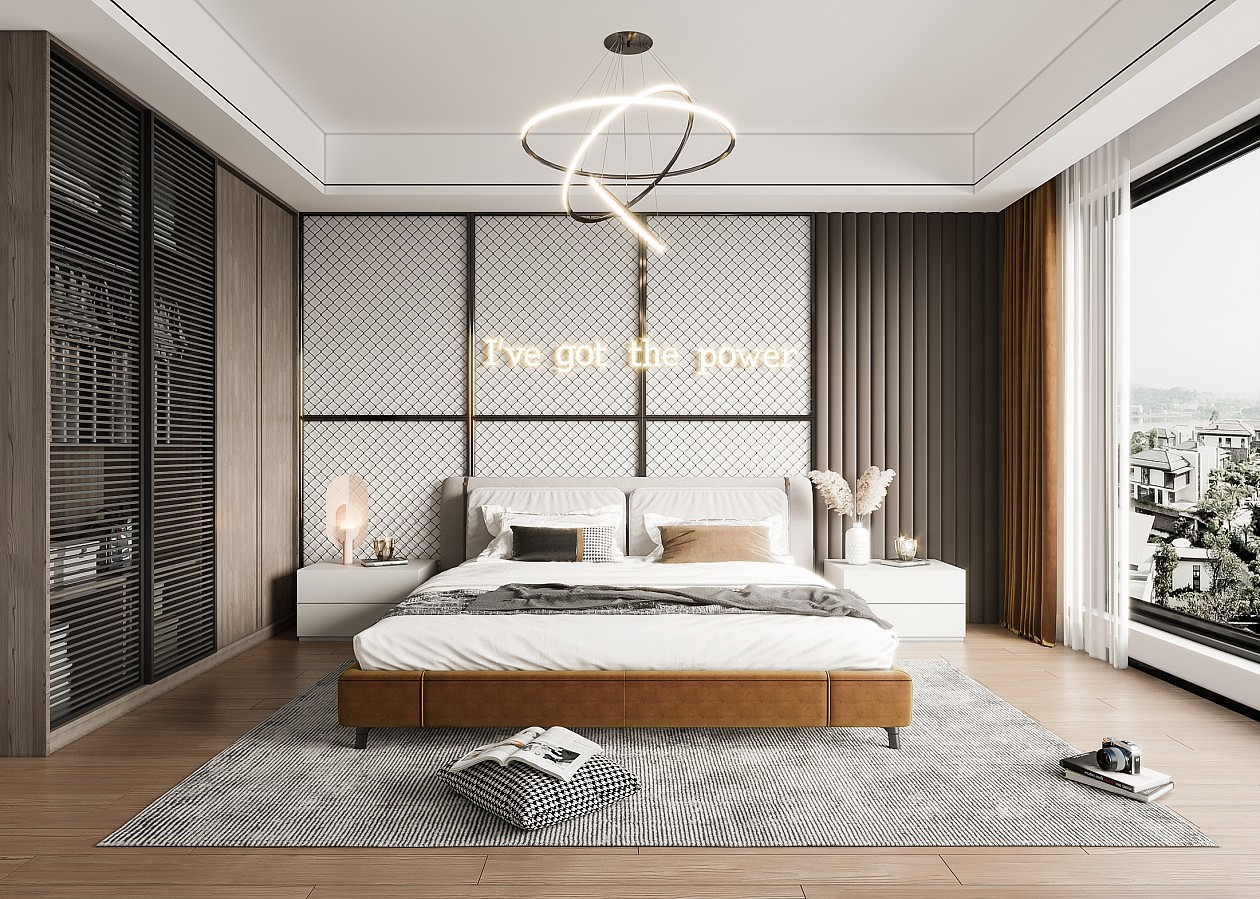 现代卧室效果图设计