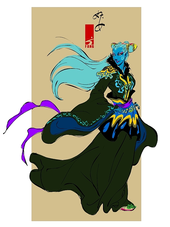 一套国画风格的矢量人设（图ZMTYzMzM2NA==） - 新锐潮流插画 - 站酷设计师黑洞原创素材 - 站酷ZCOOL