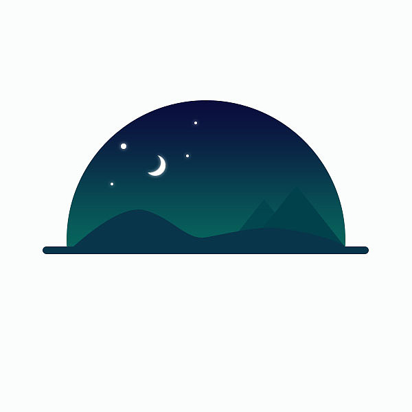 夜晚（图ZMTU4OTA0Mzk2） - 绘本 - 站酷设计师西瓜荡秋千嘤原创素材 - 站酷ZCOOL