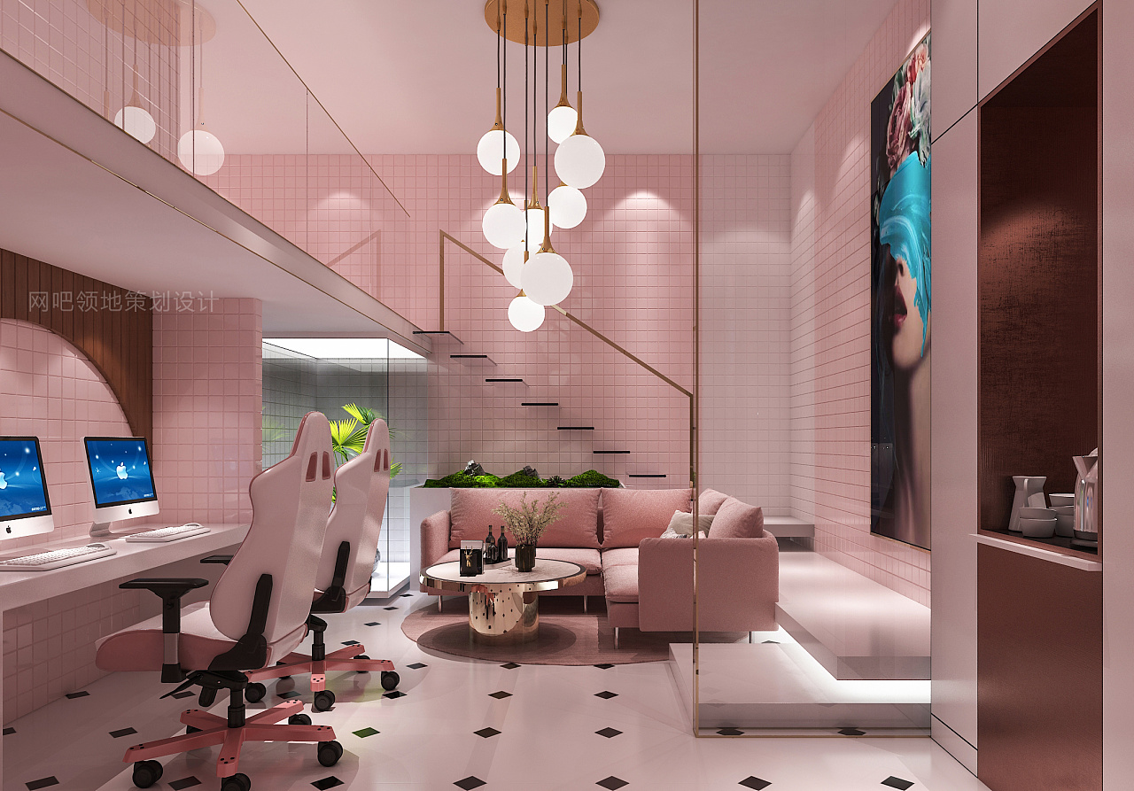 mono电竞酒店设计效果图 网红街景主题