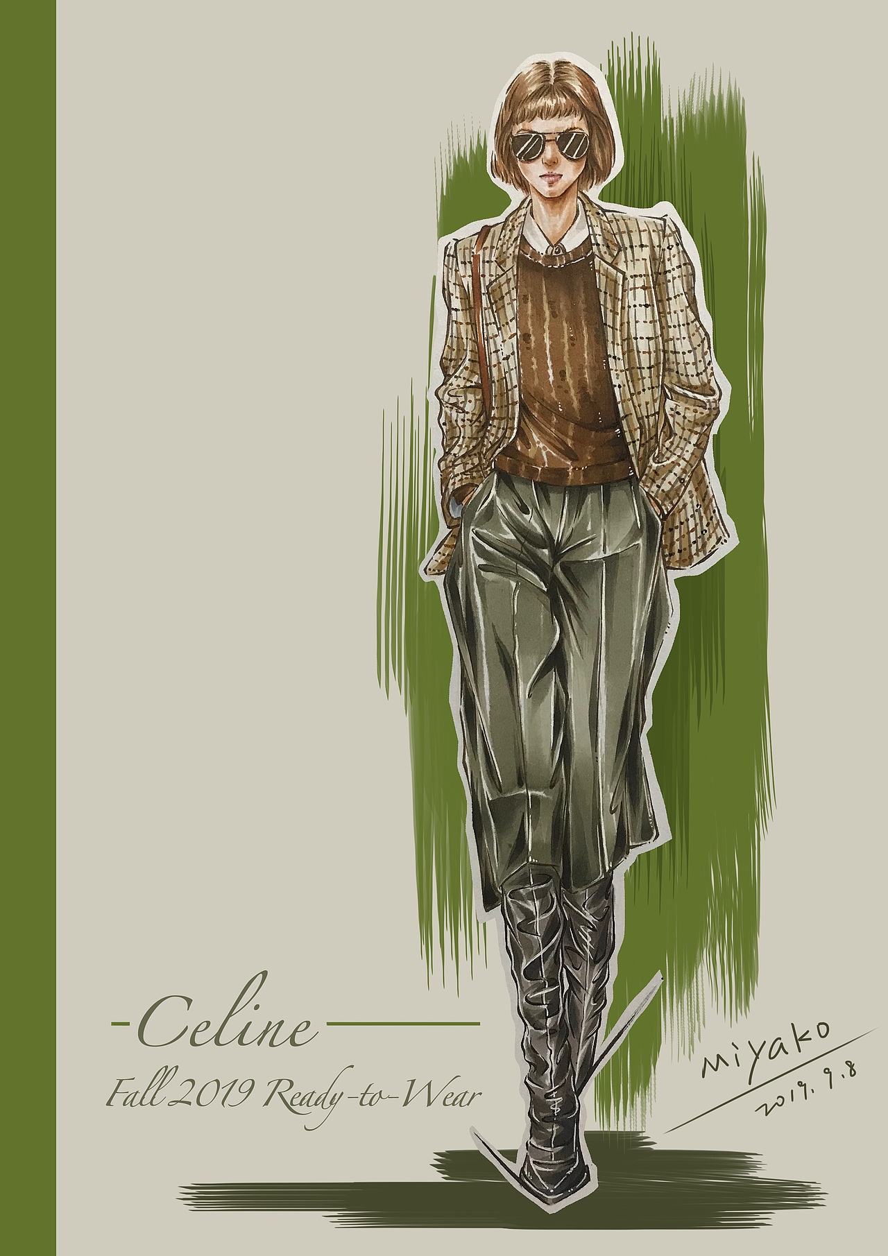 马克笔服装效果图（图ZMTc2MDAwMTcy） - 艺术插画 - 站酷设计师Tristaland原创素材 - 站酷ZCOOL