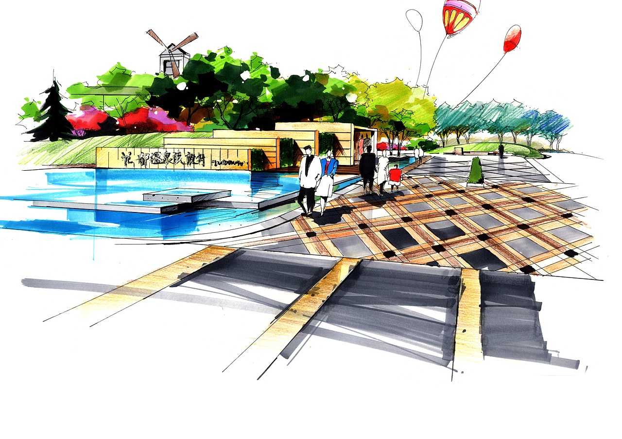园林手绘设计优秀作品案例欣赏(六)