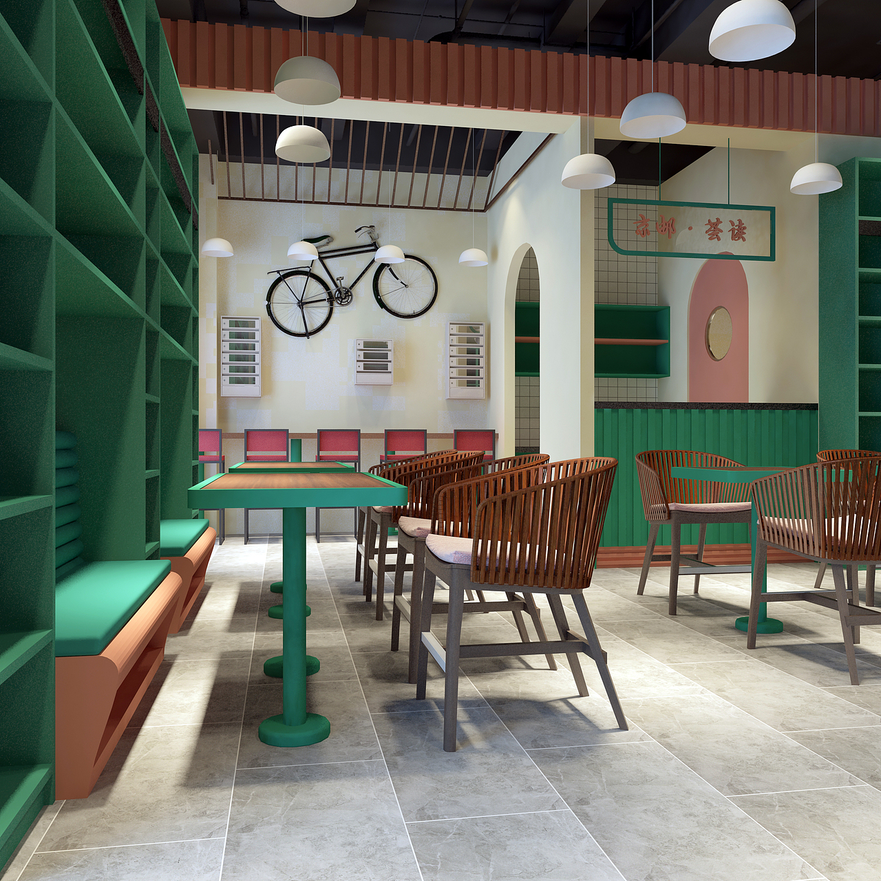 书店空间A2（图ZMTI1Nzc0MDAw） - 家装设计 - 站酷设计师卜阿呱原创素材 - 站酷ZCOOL