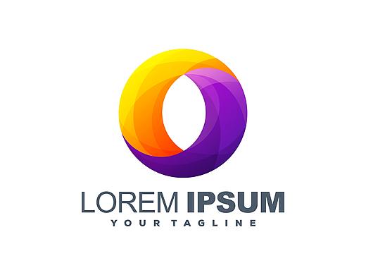国外炫彩几何标志logo素材AI格式