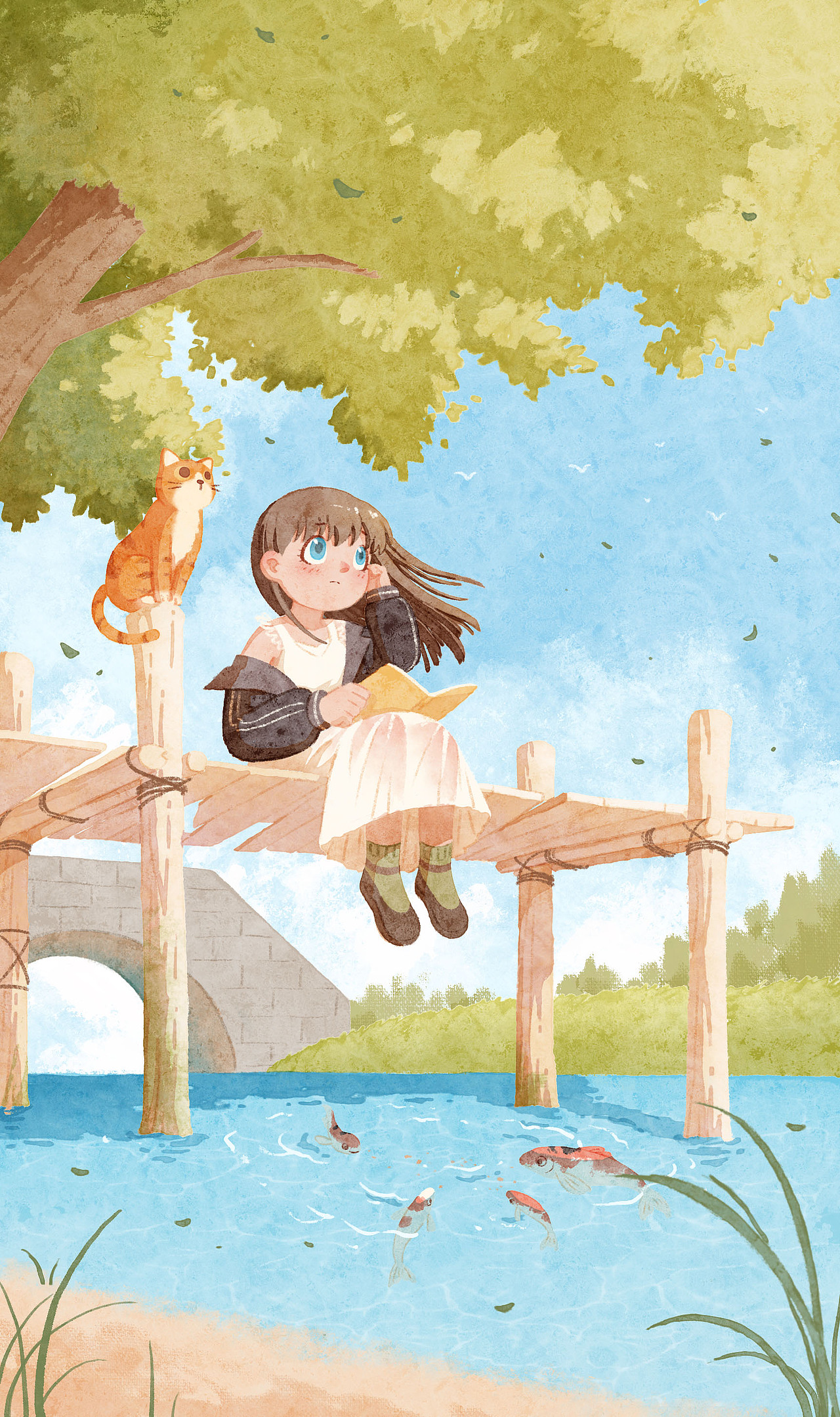 那年的向日葵与凯茜（夏天）（图ZMzQwMjM4NDA0） - 艺术插画 - 站酷设计师kiki猫大厨原创素材 - 站酷ZCOOL