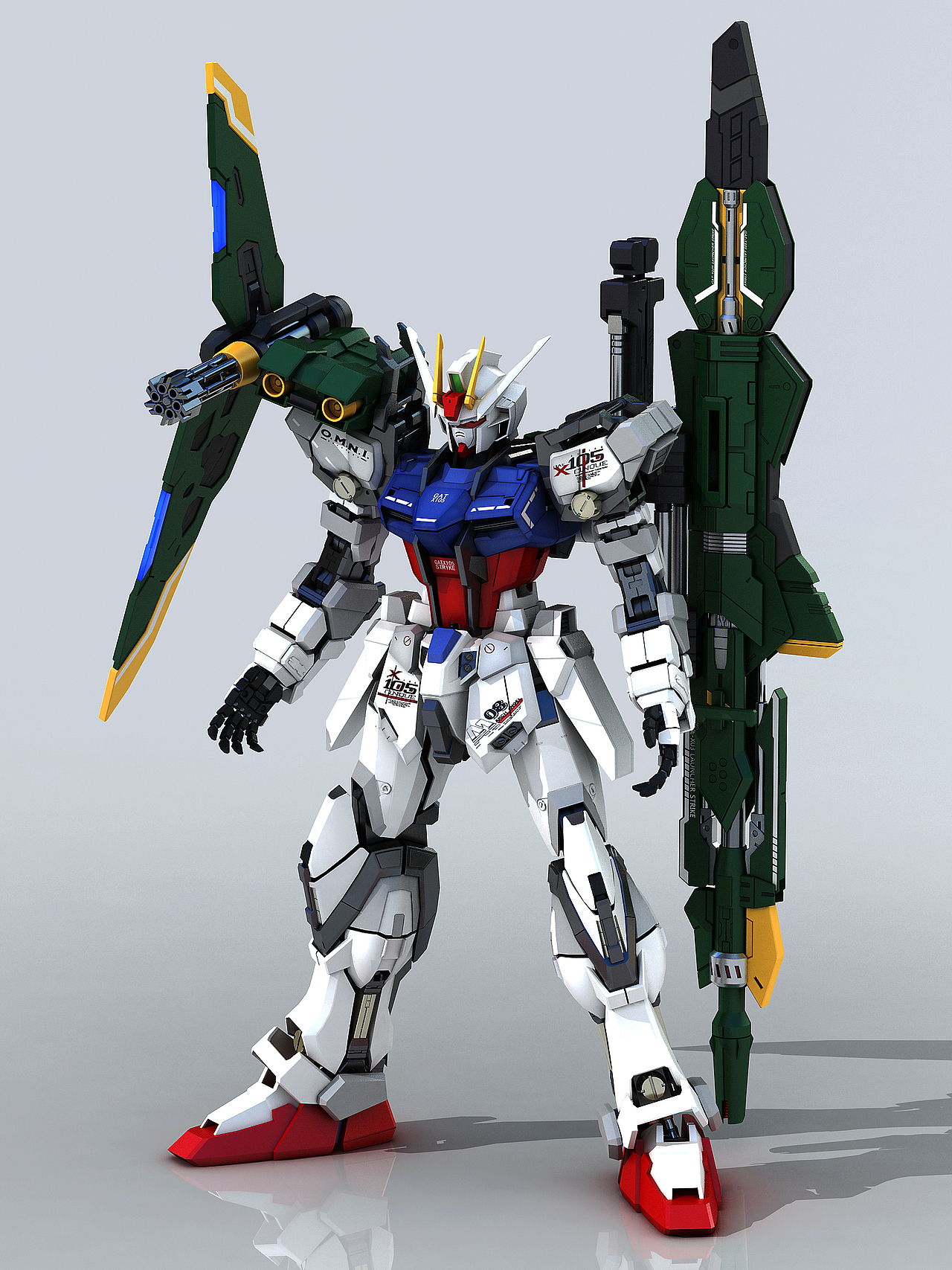 半年前做的高达，强袭炮装型（图ZMzE1ODM1NjQ=） - 机械/交通 - 站酷设计师追忆星霜原创素材 - 站酷ZCOOL